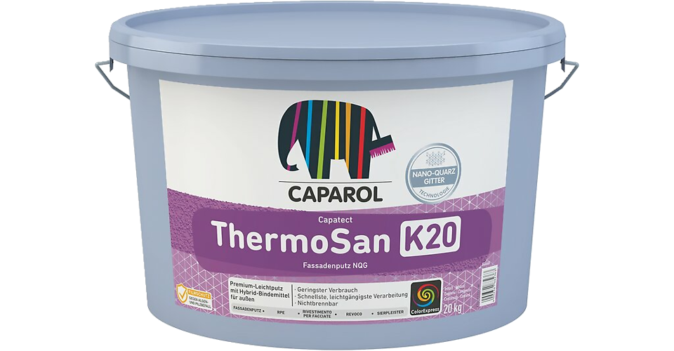 Silikoninis-silikatinis tinkas Caparol Thermosan Fassadenputz NQG