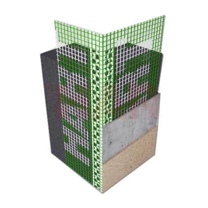 PVC KAMPAS SU TINKLELIU HART GEWEBEECKWINKEL